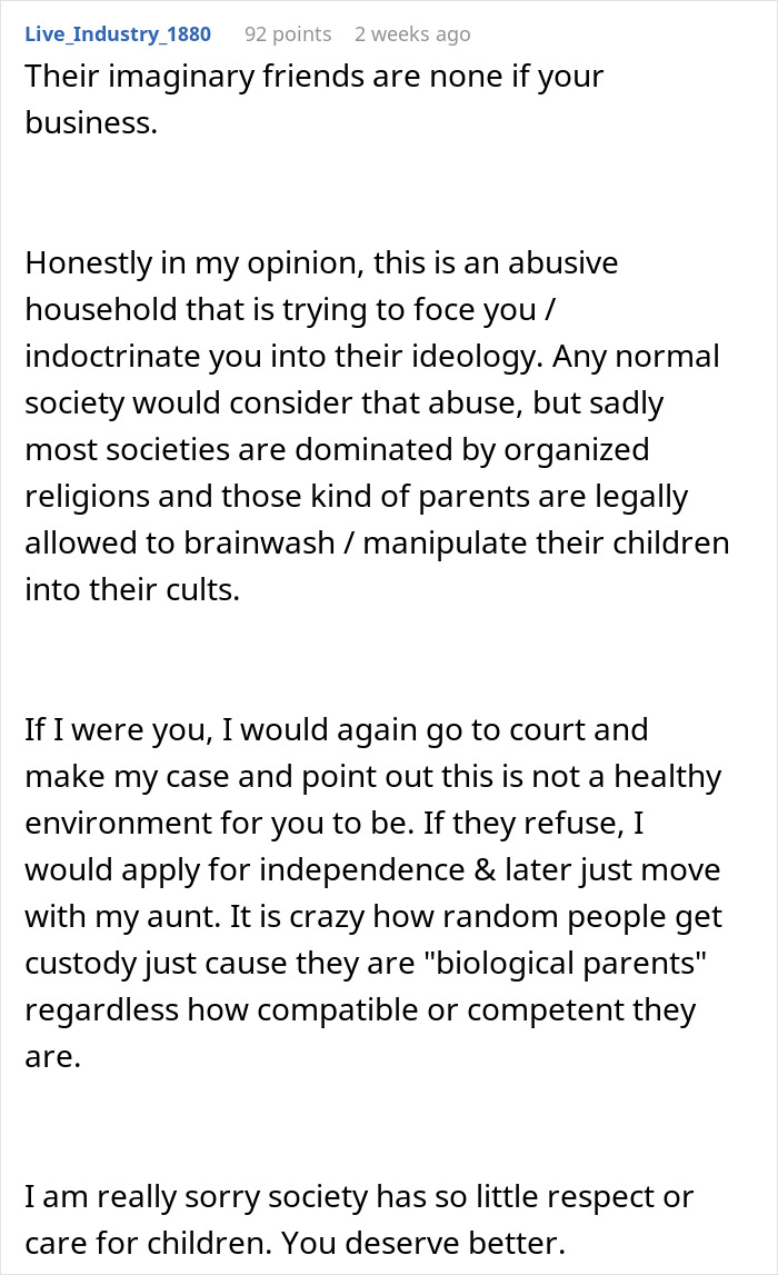 Atheist Teen Forced To Live With Religious Dad Who He Just Met After His Mom Passed Away