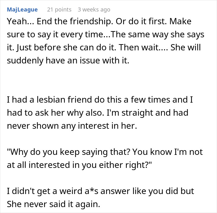 Lesbian Woman Is Sick Of Bi Friend&rsquo;s Comments About Her Being In Love With Her, Discussion Ensues