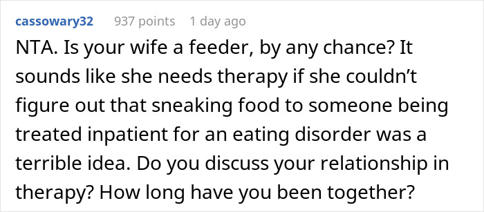 "AITA For Reporting My Wife For Bringing Me Snacks In The Hospital?"