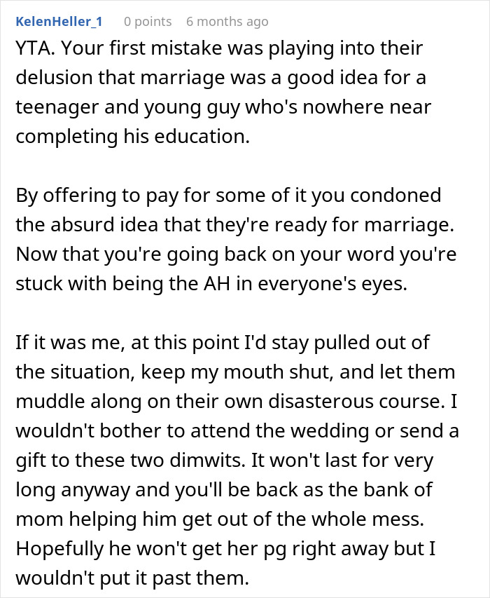 Parent Wants To Help Son And His Bride Out Financially, Refuses After Bride Picks $10k Wedding Dress