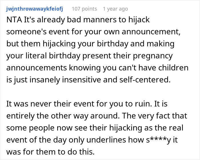 Woman Leaves Her Birthday Party After SILs&rsquo; Pregnancy Announcement, Gets Blamed For Ruining It
