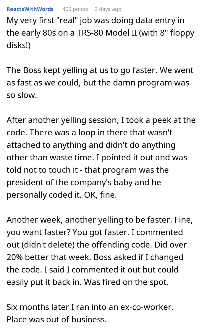 Man Refuses To Do Anything Not On His Job Description As He Was Told, The Business Has To Close