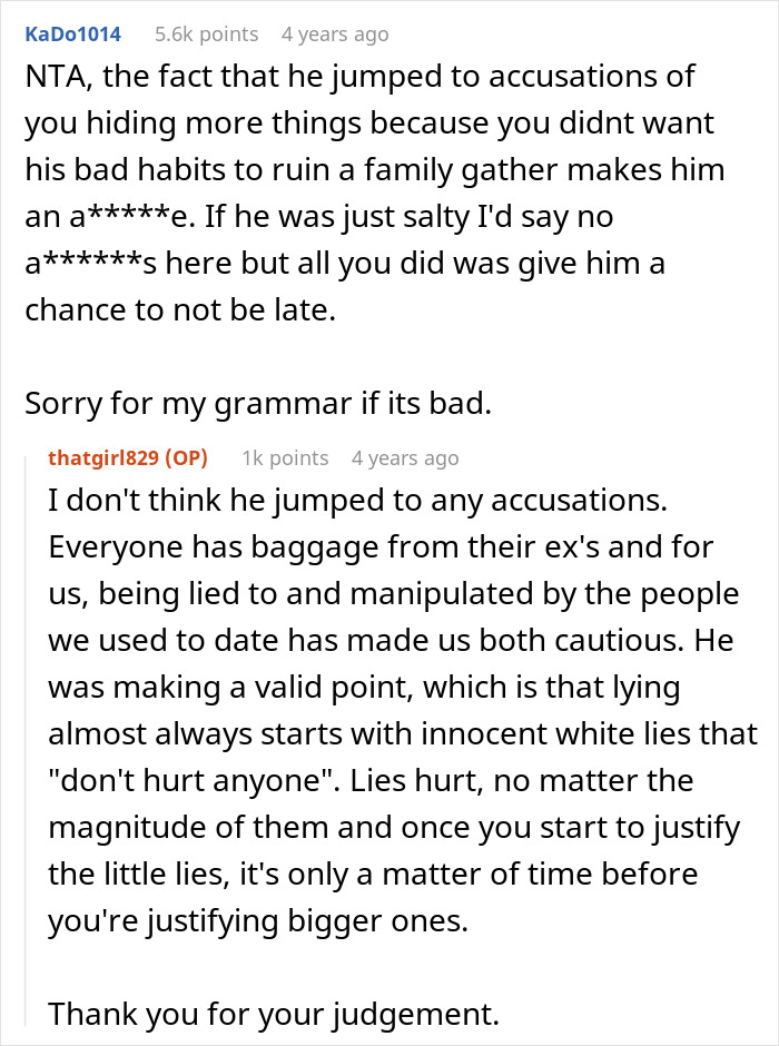 Woman Lies To BF About Event Start Date Because She's Tired Of His Selfish Behavior Woman Lies To BF About Event Start Date Because She's Tired Of His Selfish Behavior