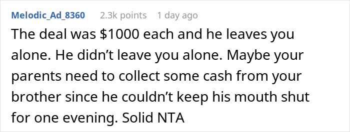 Man Avoids Sister's Wedding Because Of Horrible Brother, She Bribes Him With $2000, It Doesn't Work Man Avoids Sister's Wedding Because Of Horrible Brother, She Bribes Him With $2000, It Doesn't Work