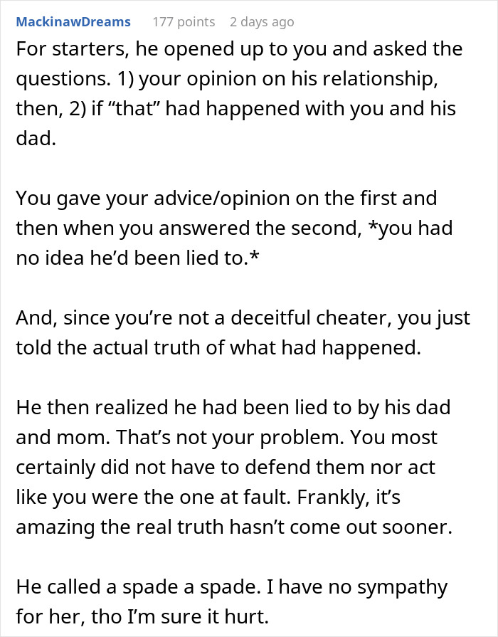 &ldquo;AITA Because I Told My Ex-Husband&rsquo;s Son The Truth About Why We Divorced&rdquo;