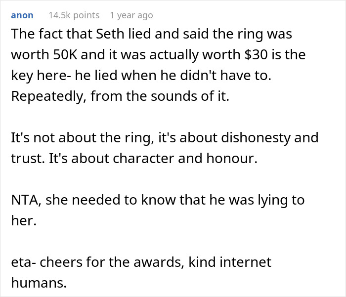 Sister's Fiancé’s $50K Ring Hoax Exposed By Woman And Jeweler Wife, Engagement Called Off Sister's Fiancé’s $50K Ring Hoax Exposed By Woman And Jeweler Wife, Engagement Called Off