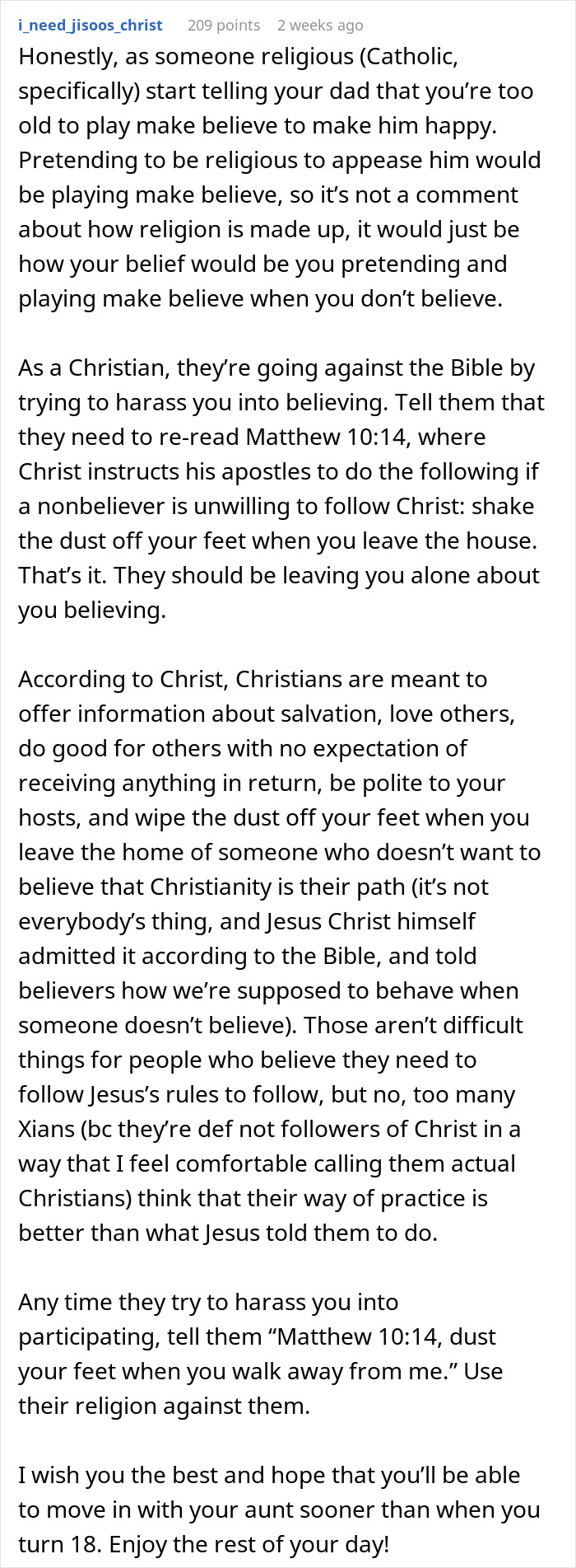 Atheist Teen Forced To Live With Religious Dad Who He Just Met After His Mom Passed Away