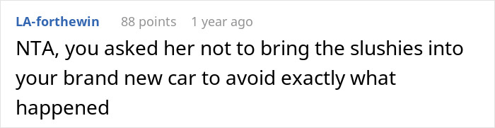 "AITA For Giving The Silent Treatment After My GF's Son Spilled In My Car?"