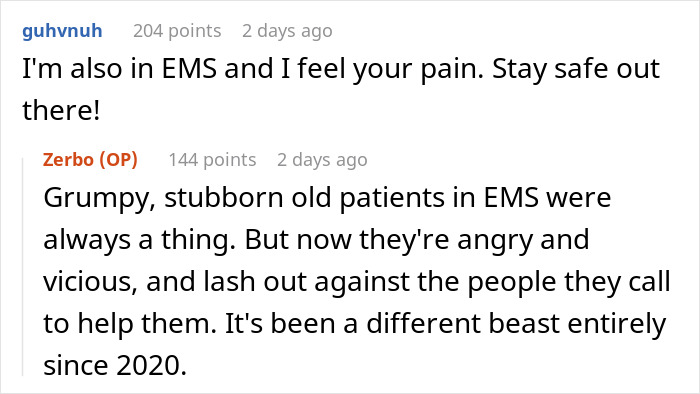 Boomer Demands Paramedics Take Off Their Masks Before Helping Him, So They Just Leave Boomer Demands Paramedics Take Off Their Masks Before Helping Him, So They Just Leave