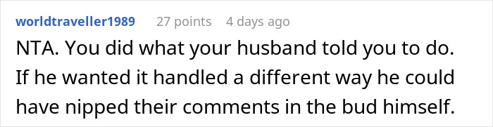 Woman Defends Herself Against In-Laws&rsquo; Criticism, Leaves Husband Fuming