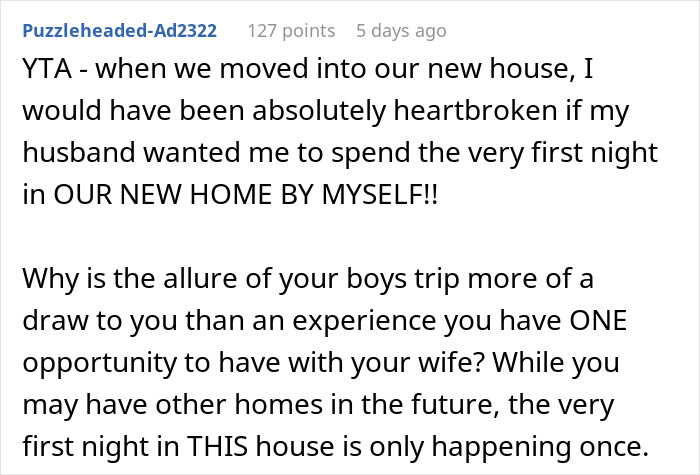 Guy Expects Wife To Handle House Move Alone Because He Booked A Guys' Trip In Advance Guy Expects Wife To Handle House Move Alone Because He Booked A Guys' Trip In Advance