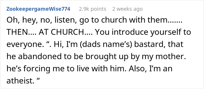 Atheist Teen Forced To Live With Religious Dad Who He Just Met After His Mom Passed Away