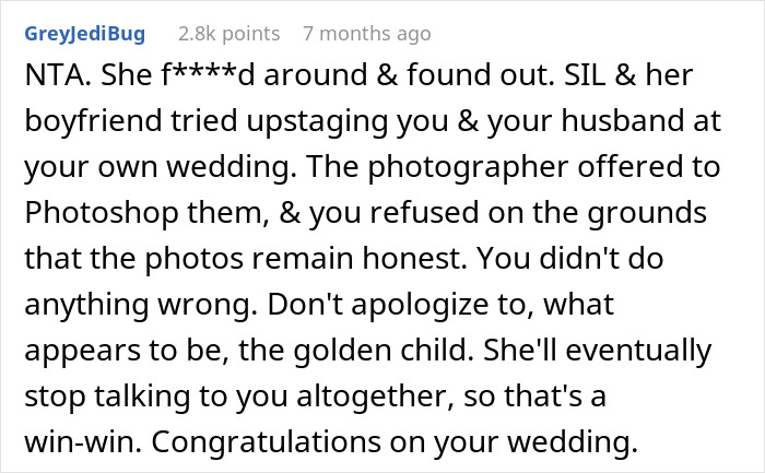 Woman Lashes Out At SIL Who Complained About How She Looked In Photos After Ignoring Wedding Theme