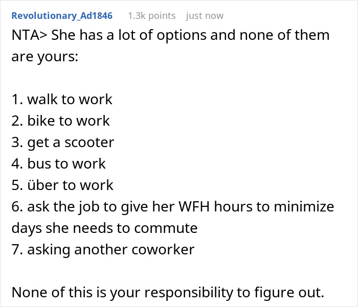 &ldquo;AITA For Refusing To Ask My Partner If He&rsquo;ll Drive My Friend To Work When I Go On Maternity Leave?&rdquo;