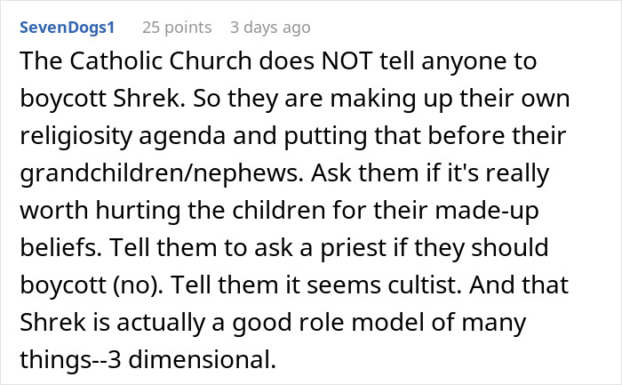 5YO Wants A Shrek-Themed Party, His Cousins Can&rsquo;t Come Due To Parents&rsquo; Religious Views