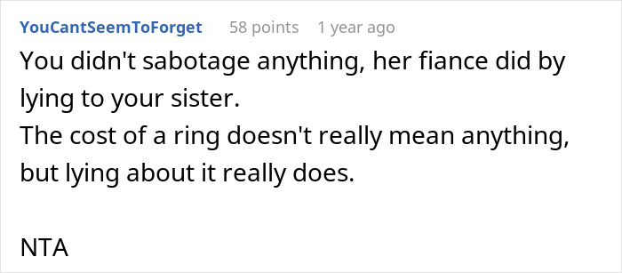Sister's Fiancé’s $50K Ring Hoax Exposed By Woman And Jeweler Wife, Engagement Called Off Sister's Fiancé’s $50K Ring Hoax Exposed By Woman And Jeweler Wife, Engagement Called Off