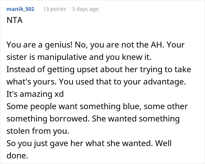 Bride Knows Sis Will Want To Steal Her Wedding Venue, Plays It To Her Advantage For Free Honeymoon