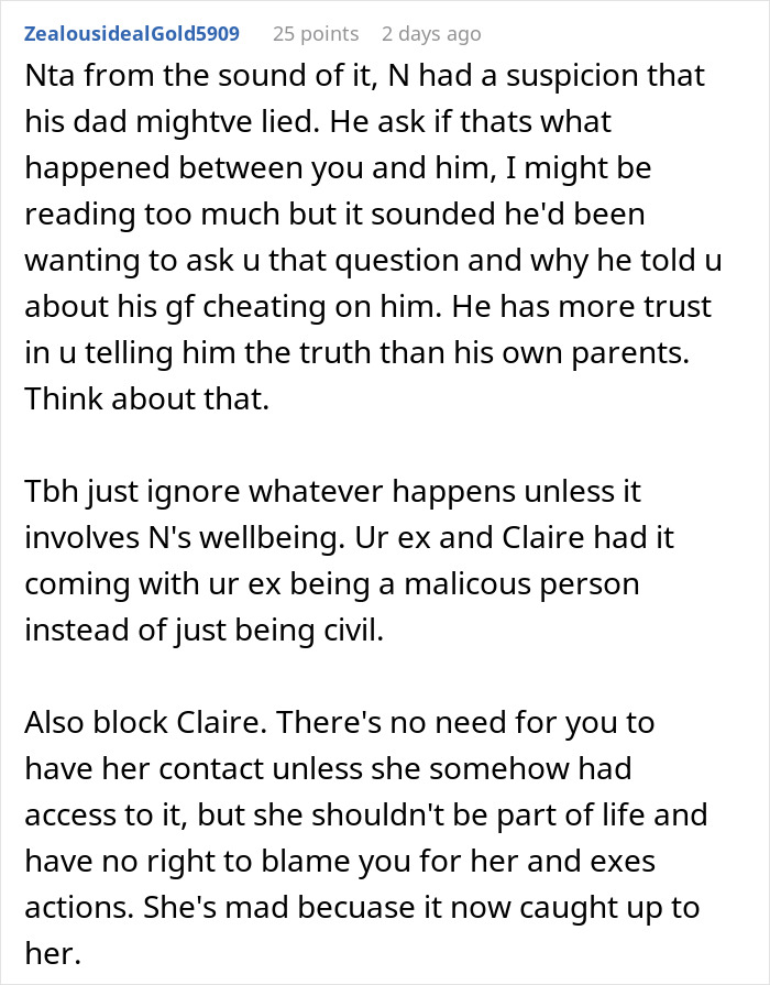 &ldquo;AITA Because I Told My Ex-Husband&rsquo;s Son The Truth About Why We Divorced&rdquo;
