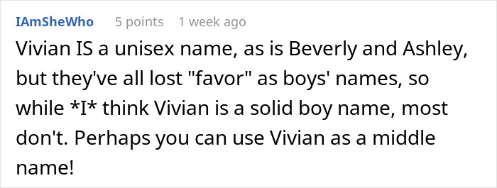 Parents Are Determined To Name Son Vivian, People Online Suggest They Rethink Their Choice