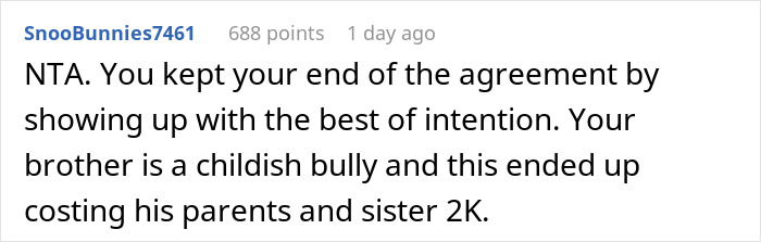 Man Avoids Sister's Wedding Because Of Horrible Brother, She Bribes Him With $2000, It Doesn't Work Man Avoids Sister's Wedding Because Of Horrible Brother, She Bribes Him With $2000, It Doesn't Work