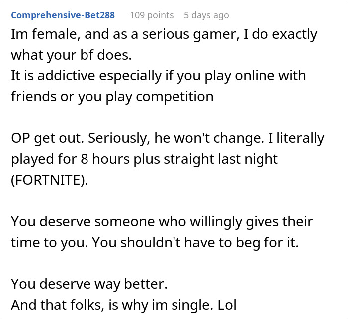 People Share Their Stories About How Damaging Their Partners’ Gaming Addiction Is People Share Their Stories About How Damaging Their Partners’ Gaming Addiction Is