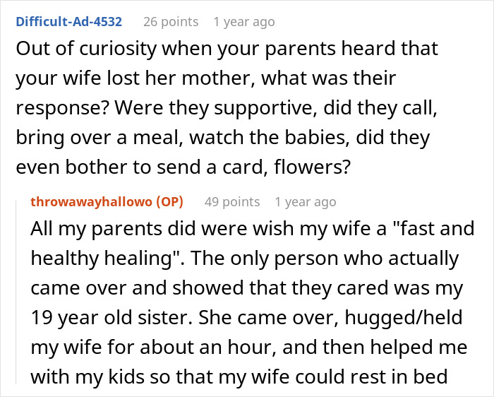 Woman Prioritizes Grieving Wife And Newborn Twins Over Mother&rsquo;s Anniversary, Faces Hell From Her