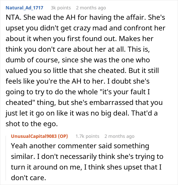 Wife Is Furious Husband Knew About Her Affair Of 2 Years And Just Didn't Care