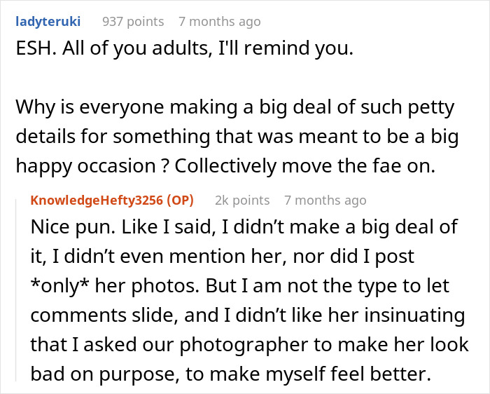 Woman Lashes Out At SIL Who Complained About How She Looked In Photos After Ignoring Wedding Theme