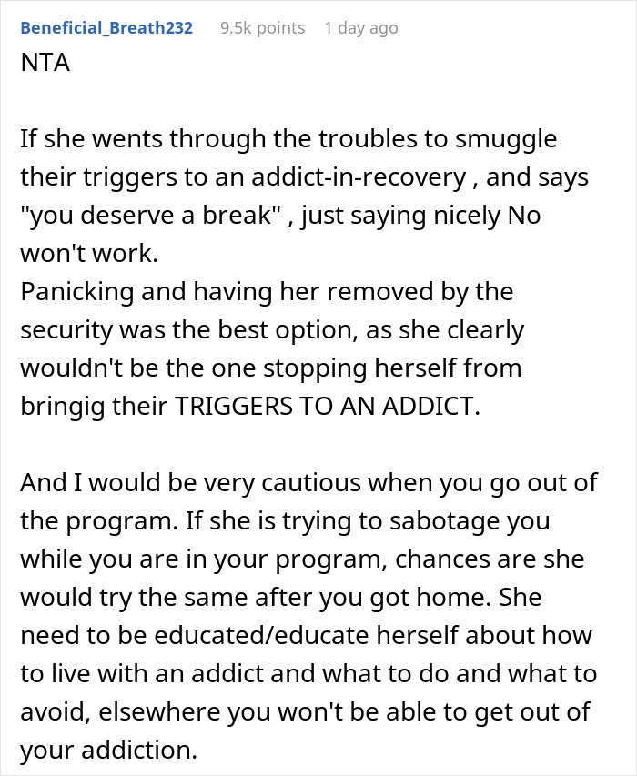 "AITA For Reporting My Wife For Bringing Me Snacks In The Hospital?"