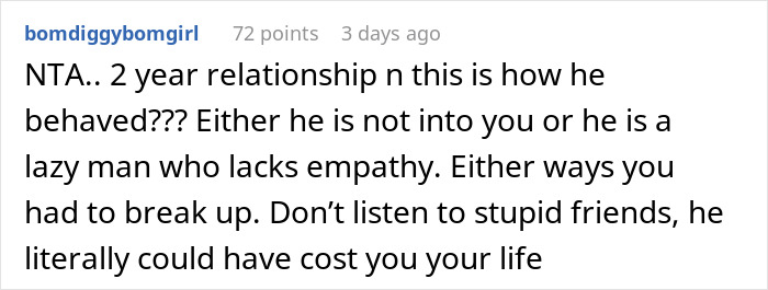 "Am I The Jerk For Breaking Up With My Boyfriend Because He Ignored My Medical Emergency?"