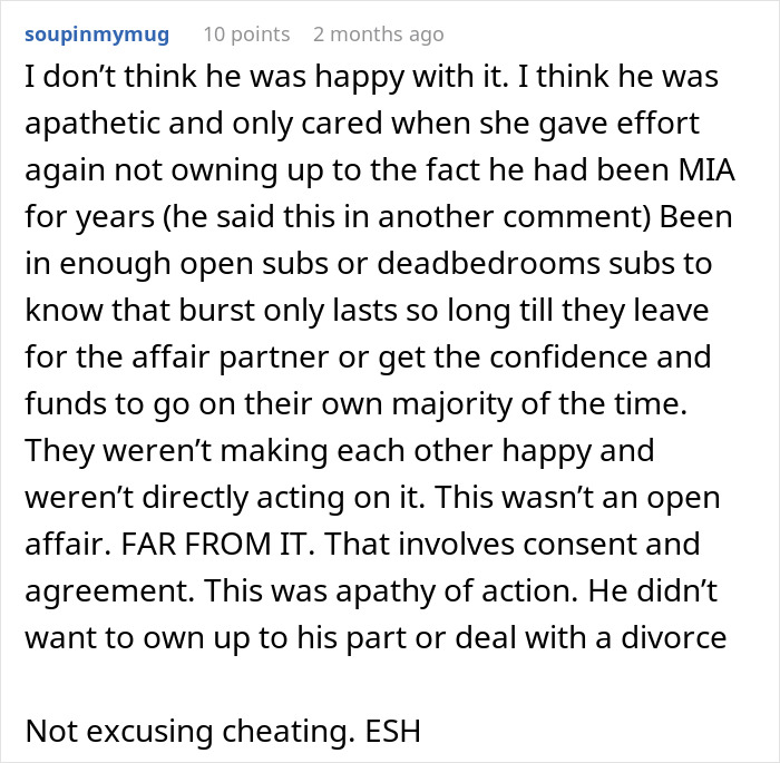 Wife Is Furious Husband Knew About Her Affair Of 2 Years And Just Didn't Care