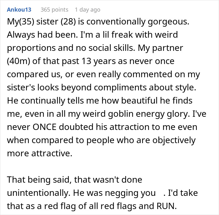 Man’s Thoughtless Remark About GF’s Sister Being Prettier Than Her Leaves Girlfriend Devastated Man’s Thoughtless Remark About GF’s Sister Being Prettier Than Her Leaves Girlfriend Devastated
