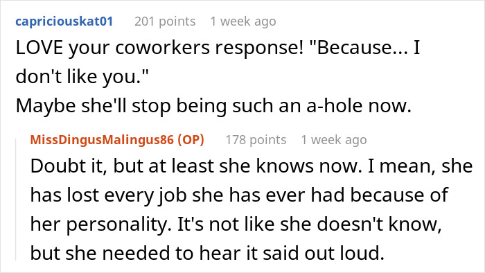 Rude Colleague Finally Gets Reality Check On Her Behavior After Being Told That People Dislike Her 