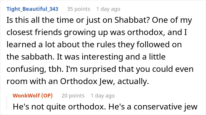 Man Seeks Guidance After Jewish Roommate Expects Him To Compromise His Lifestyle For His Religion