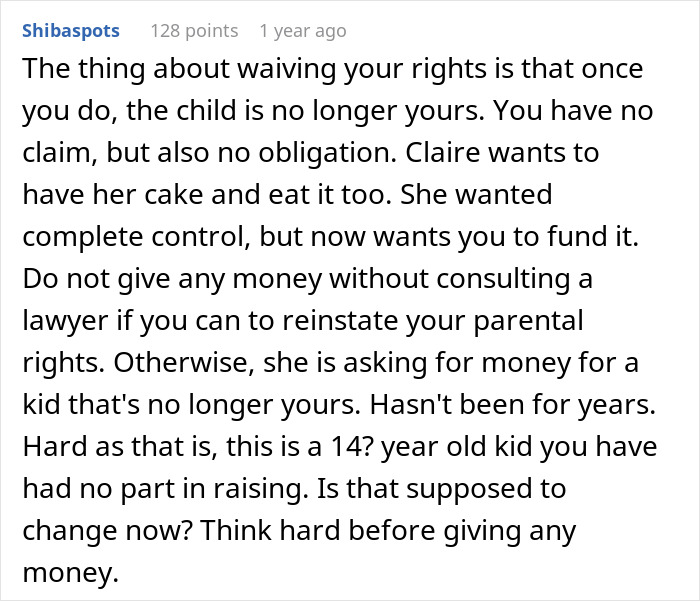 Pregnant GF Doesn’t Want Baby’s Dad Around, Waives Parental Rights, Years Later Asks For Support Pregnant GF Doesn’t Want Baby’s Dad Around, Waives Parental Rights, Years Later Asks For Support