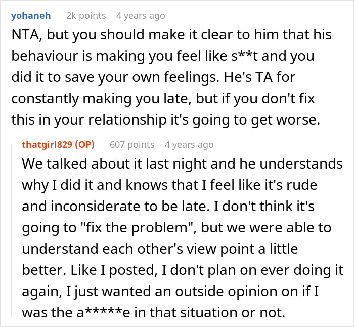Woman Lies To BF About Event Start Date Because She's Tired Of His Selfish Behavior Woman Lies To BF About Event Start Date Because She's Tired Of His Selfish Behavior