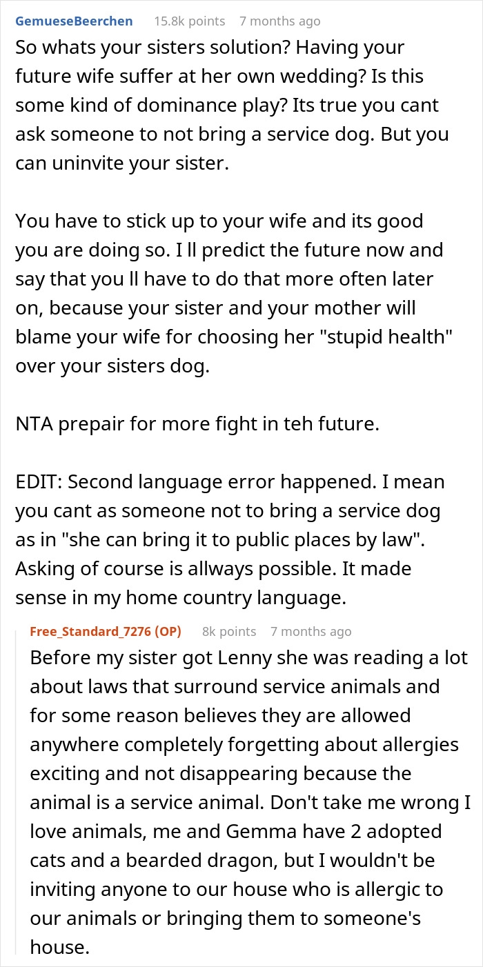 Woman Thinks Her Service Dog Takes Priority Over Bride, Groom Gives Her A Reality Check