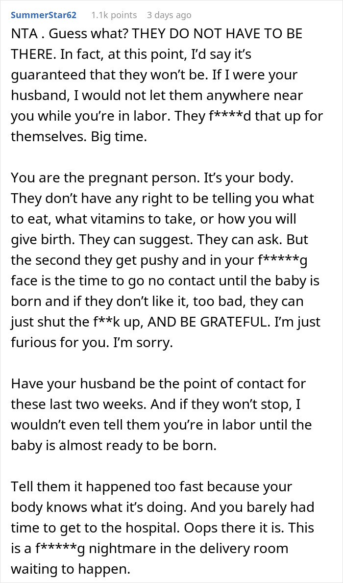 &ldquo;AITA For Telling My BIL And His Wife That I Don&rsquo;t Want To Follow Their Birth Plan?&rdquo;