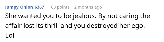 Wife Is Furious Husband Knew About Her Affair Of 2 Years And Just Didn't Care