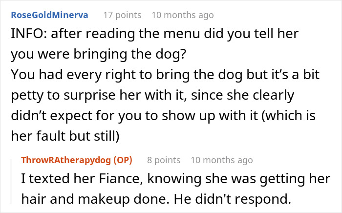 Woman Brings Service Dog To Wedding After Getting Her Sugar Requests Dismissed, Takes Heat