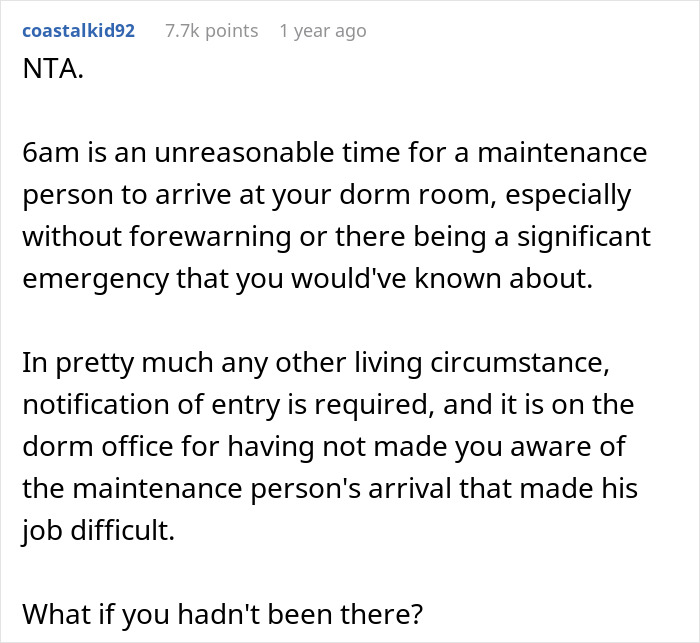 Student Doesn&rsquo;t Answer Maintenance Guy Who Came At 6 AM To Her Dorm, Gets Called Out