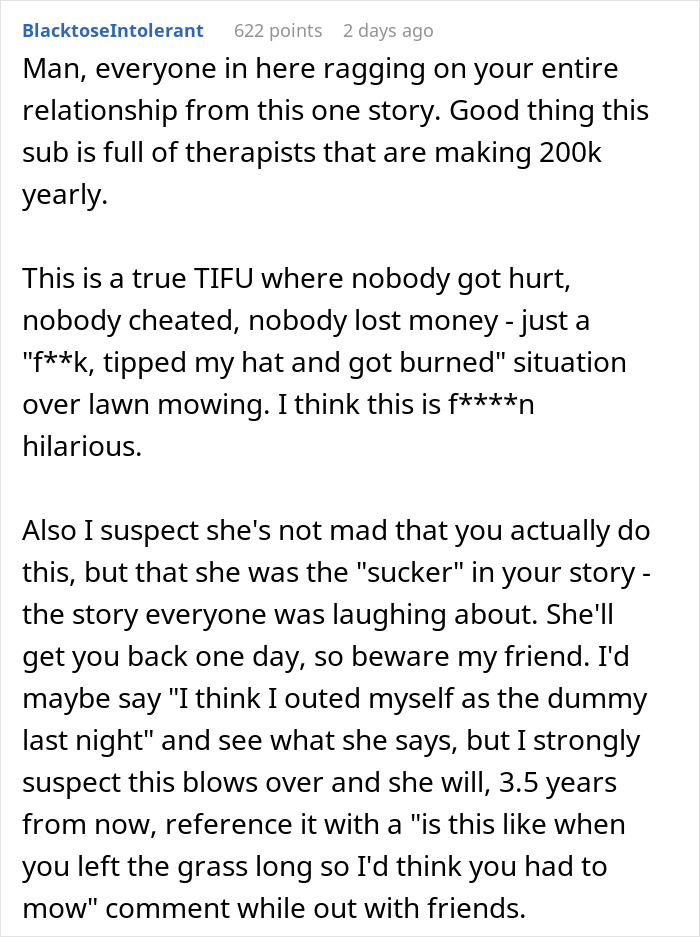 &ldquo;Today I Messed Up&rdquo;: Guy Accidentally Reveals Mowing Scheme To Wife After Enjoying It For 2 Years