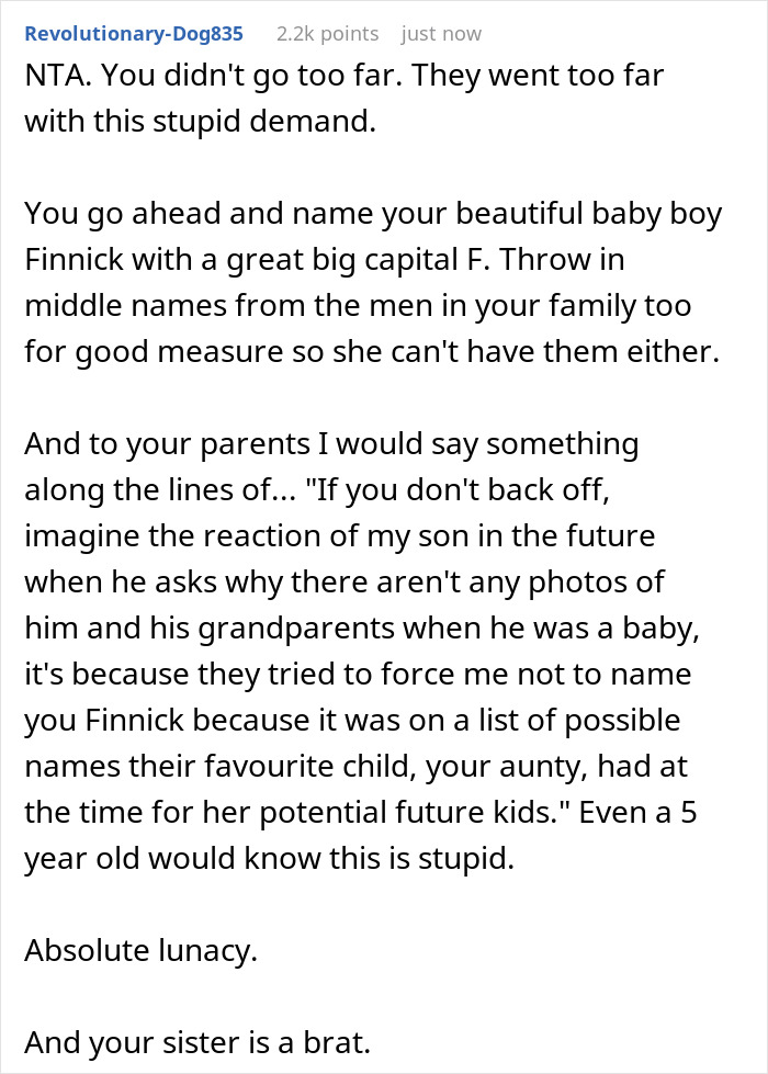 Parents Instruct New Mom To Rename Baby As His Name Is On Her Single &ldquo;Golden Child&rdquo; Sister&rsquo;s List