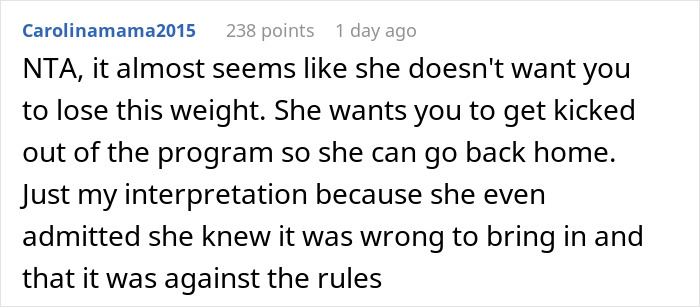 "AITA For Reporting My Wife For Bringing Me Snacks In The Hospital?"