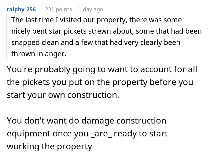 Woman Prevents Random Truck From Passing Through Her Property By Hiding Star Pickets In Her Lawn