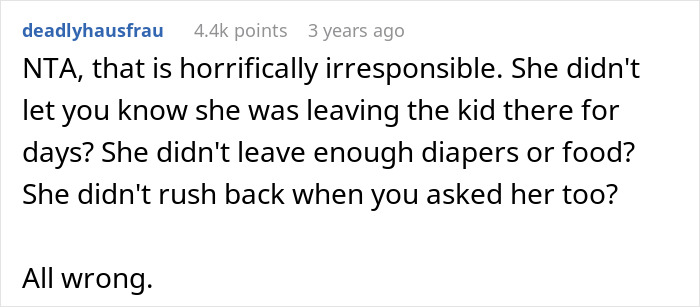 Mom Thinks She Can Dump Baby On Brother&rsquo;s GF For 4 Days, Gets A Reality Check And A Felony Charge