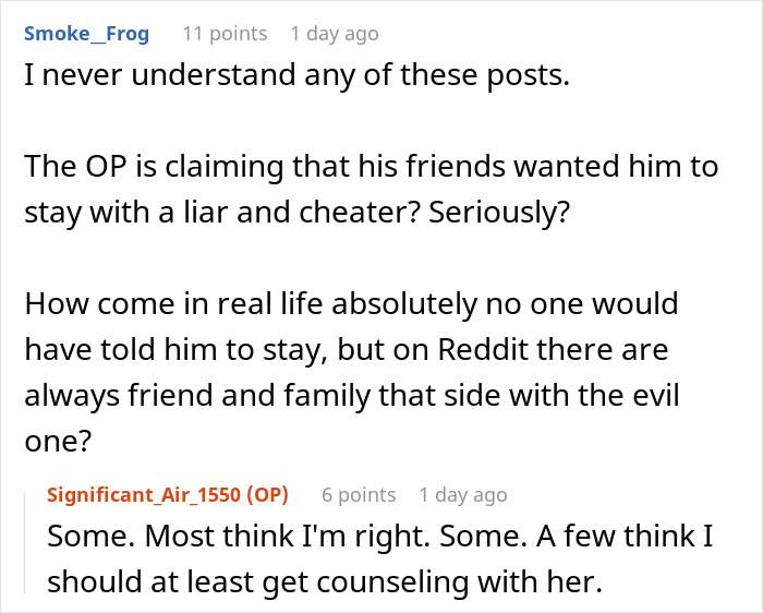 "I Don't Want Her": Man Divorces Cheating Wife, Faces Backlash From Friends For Not Saving Marriage "I Don't Want Her": Man Divorces Cheating Wife, Faces Backlash From Friends For Not Saving Marriage