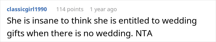 "AITA For Canceling A Wedding Gift When The Wedding Was Canceled?" "AITA For Canceling A Wedding Gift When The Wedding Was Canceled?"