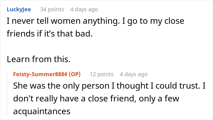 Man Opens Up To GF Of 2 Years, She Makes Fun Of Him Behind His Back Man Opens Up To GF Of 2 Years, She Makes Fun Of Him Behind His Back