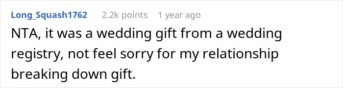 "AITA For Canceling A Wedding Gift When The Wedding Was Canceled?" "AITA For Canceling A Wedding Gift When The Wedding Was Canceled?"